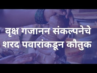 वृक्ष गजाजन संकल्पनेचे शरद पवारांकडून कौतुक | Latest Marathi News I Live Marathi News |Sakal Media |