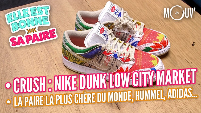 Crush : Nike Dunk Low SP City Market, la paire la plus chère du monde,  Hummel, Adidas, Asics... - Vidéo Dailymotion