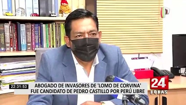 Abogado de invasores de Lomo de Corvina fue candidato al Congreso por Perú Libre