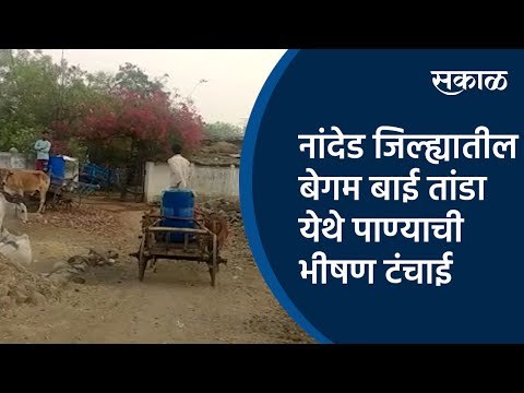नांदेड जिल्ह्यातील बेगम बाई तांडा येथे पाण्याची भीषण टंचाई |Water scarcity | Nanded | Sakal Media |