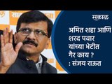 अमित शहा आणि शरद पवार यांच्या भेटीत गैर काय ? : संजय राऊत | Sanjay Raut | Sharad Pawar | Sakal  |