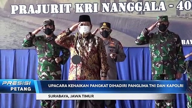 Menhan Pimpin Upacara Kenaikan Pangkat Awak KRI Nanggala 402