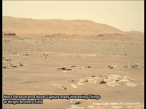 Perseverance Rover Capture Wright Brothers Field with one Planet, Helicopter, Hi
