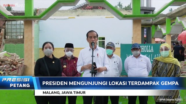 Presiden Tinjau Lokasi Terdampak Gempa di Malang, Jawa Timur