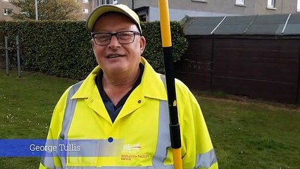 Janitor George Tullis retires