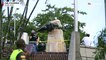 Colombie : la statue d'un conquistador espagnol tombe de son piédestal