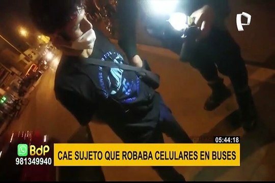 Escuadrón de emergencia captura asaltante de combis con arma de fuego