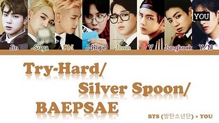 Bts (방탄소년단) (8 Members) – Try-Hard/Silver Spoon (뱁새) - Color Coded Han/Rom/Eng