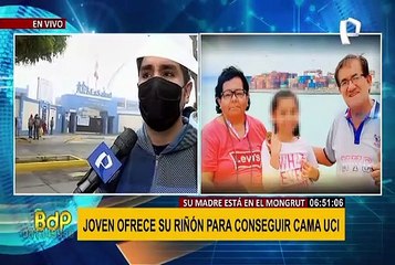 Drama ante escasez de camas UCI: Joven ofrecería su riñón para salvar a su madre