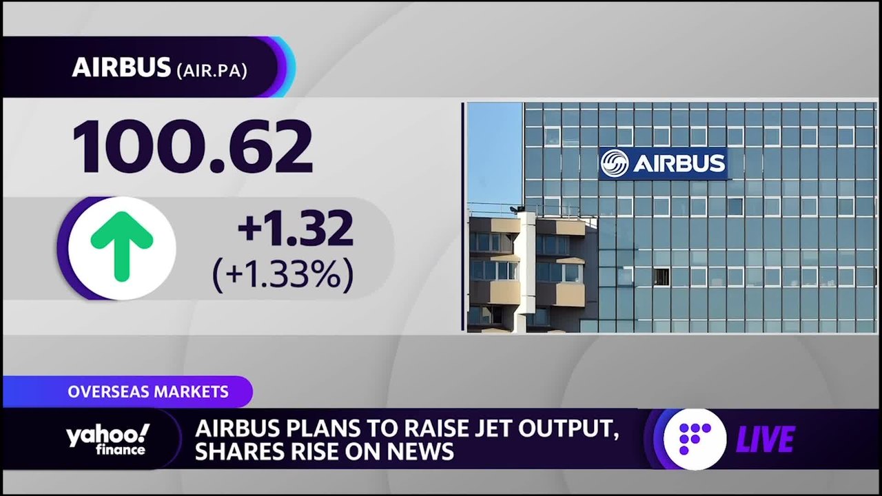 Airbus plans to raise jet output, shares rise on news