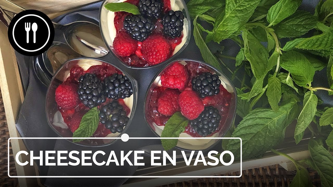 Cheesecake en vasito sin horno