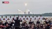 Chine : un orchestre joue pendant le lancement de la fusée