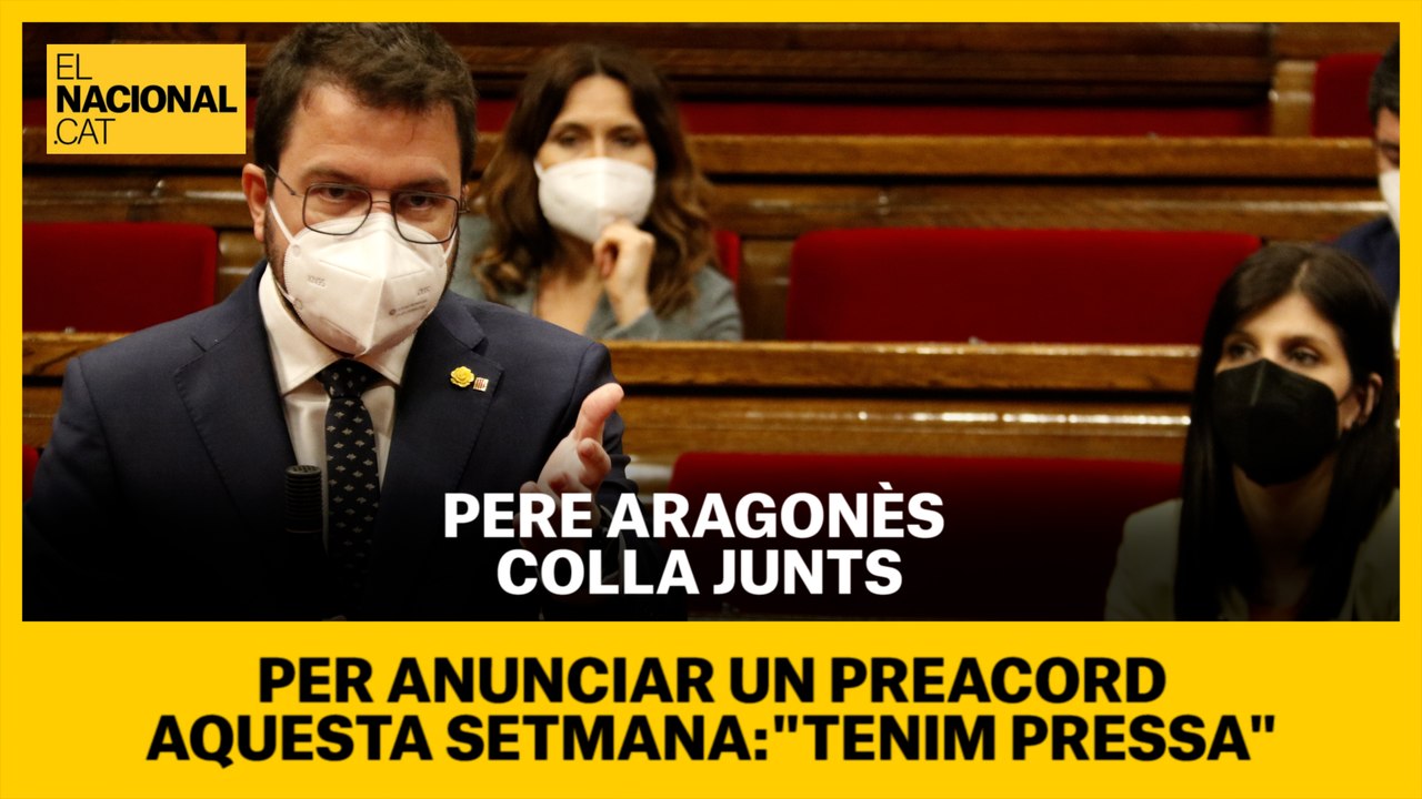 Aragonès colla Junts per anunciar un preacord aquesta setmana: "Tenim pressa"
