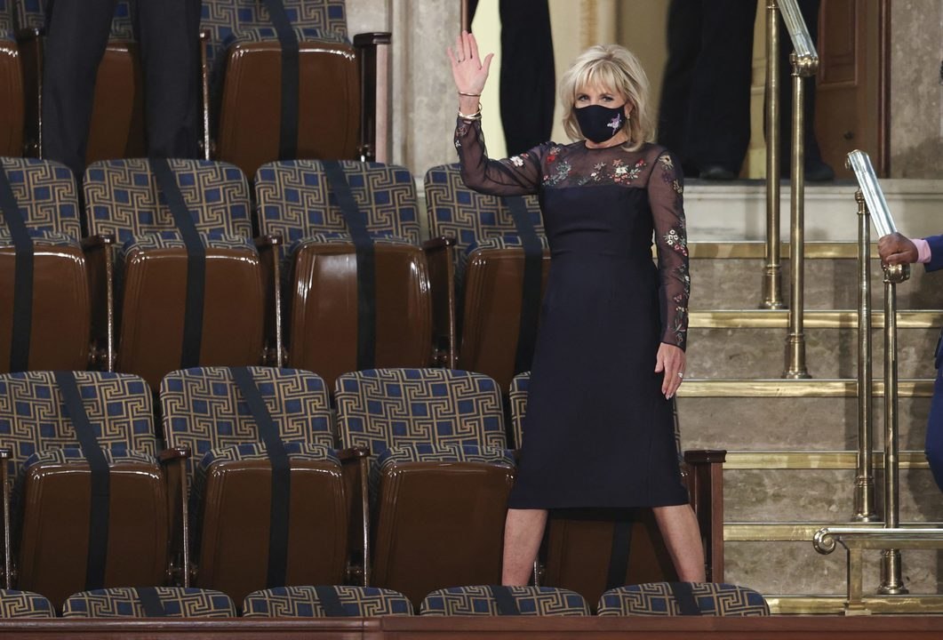 We’re Obsessed With the Story Behind Jill Biden’s Dress From the Congressional Address
