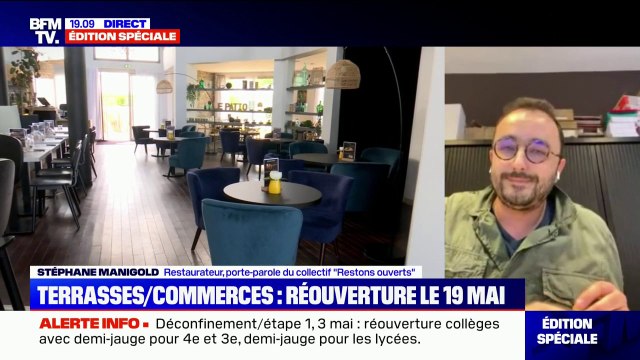 Le porte-parole du collectif Restons ouvert réagit face au calendrier des réouvertures: Tant que nous avons des jauges, ce n'est pas rentable