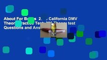 About For Books  2020 California DMV Theory Practise Test: 390 Theory test Questions and Answers