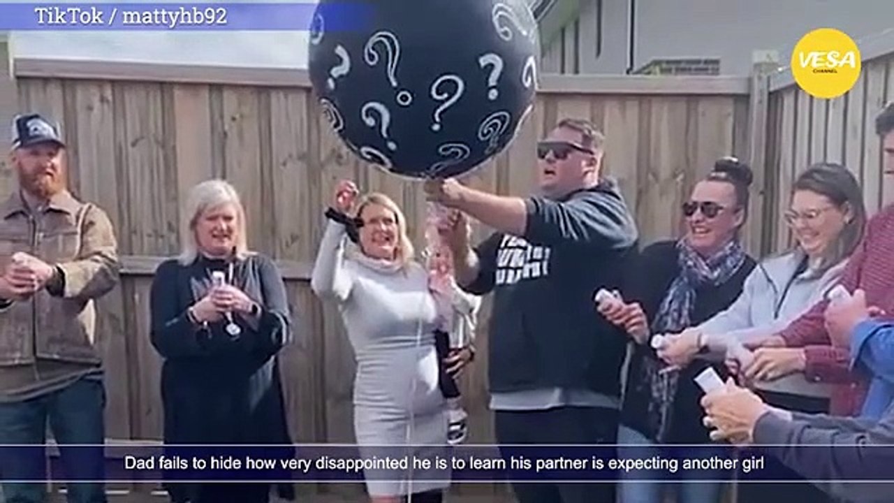 Dad fails to hide how very disappointed he is to learn his partner is expecting another girl