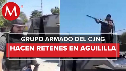 CJGN continúa operando por calles de Aguililla en Michoacán