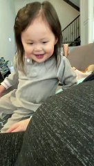 Little Girl Reacts to Baby Brother's Kick in Mom's Tummy