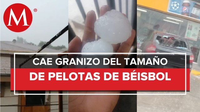 Registran fuerte granizada en Acuña, Coahuila; activan alerta por tornados