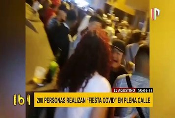 El Agustino: intervienen a decenas de personas que participaban de una fiesta en plena calle