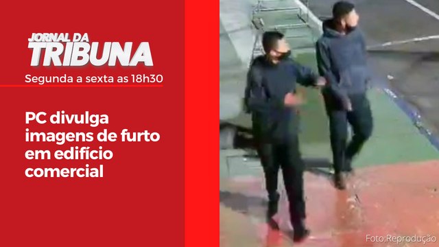 PC divulga imagens de furto em edifício comercial
