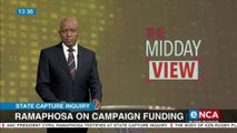 Ramaphosa speaks on campaign funding