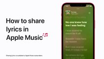 Comment partager des paroles sur Apple Music avec un iPhone, iPad, et iPod touch — Apple Support