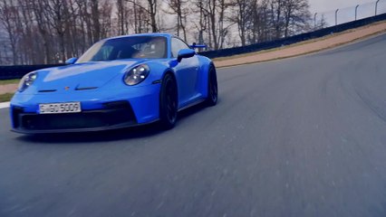 The new Porsche 911 GT3 in Shark Blue Driving Video