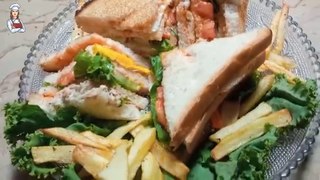 How To Make Club Sandwich at Home | How To Make Club Sandwich Chicken | Club Sandwich Egg