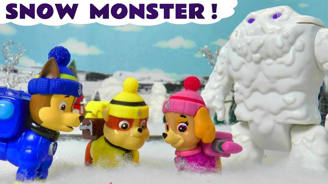 Paw Patrol Mighty Pups Charged Up Snow Monster with the Funny Funlings in this Family Friendly Full Episode English Toy Story Video for Kids by Kid Friendly Family Channel Toy Trains 4U
