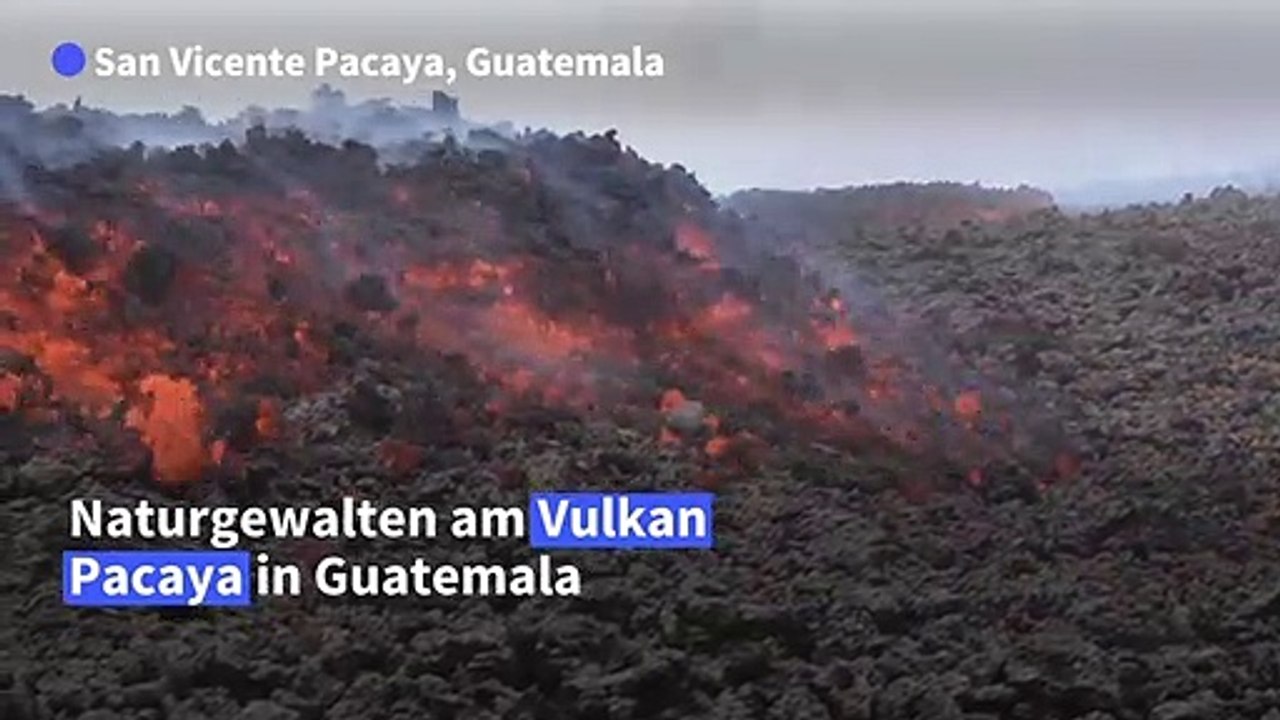 Lava, hitze, rauch: vulkanausbruch in guatemela