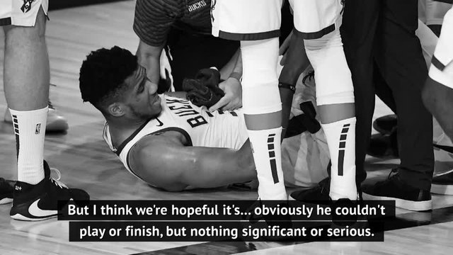 Bucks 'hopeful' Giannis' injury isn't serious