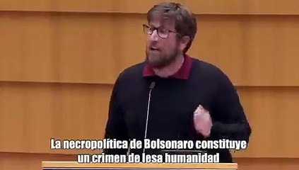 Eurodeputado  espanhol Miguel Urbán critica Bolsonaro em sessão no Parlamento Europeu