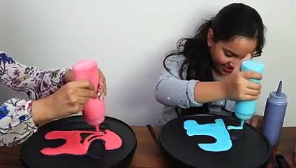 رسمنا امونق اس و صرصور و كمامة __ تحدي الرسم بالبانكيك_pancake art challenge among us and cockorach