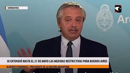 Download Video: Alberto Fernández extendió hasta el 21 de mayo las medidas restrictivas para Buenos Aires y zonas con alto riesgo de contagios