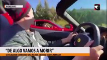 Se filmaron corriendo una picada a bordo de dos Ferraris