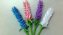 How To Make Lavender Paper Flower | Easy Origami Flowers For Beginners Making | Diy-Paper Crafts