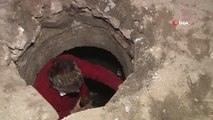Beyoğlu'nda açık bırakılan kanalizyon çukuruna düşen yaşlı kadını itfaiye kurtardı