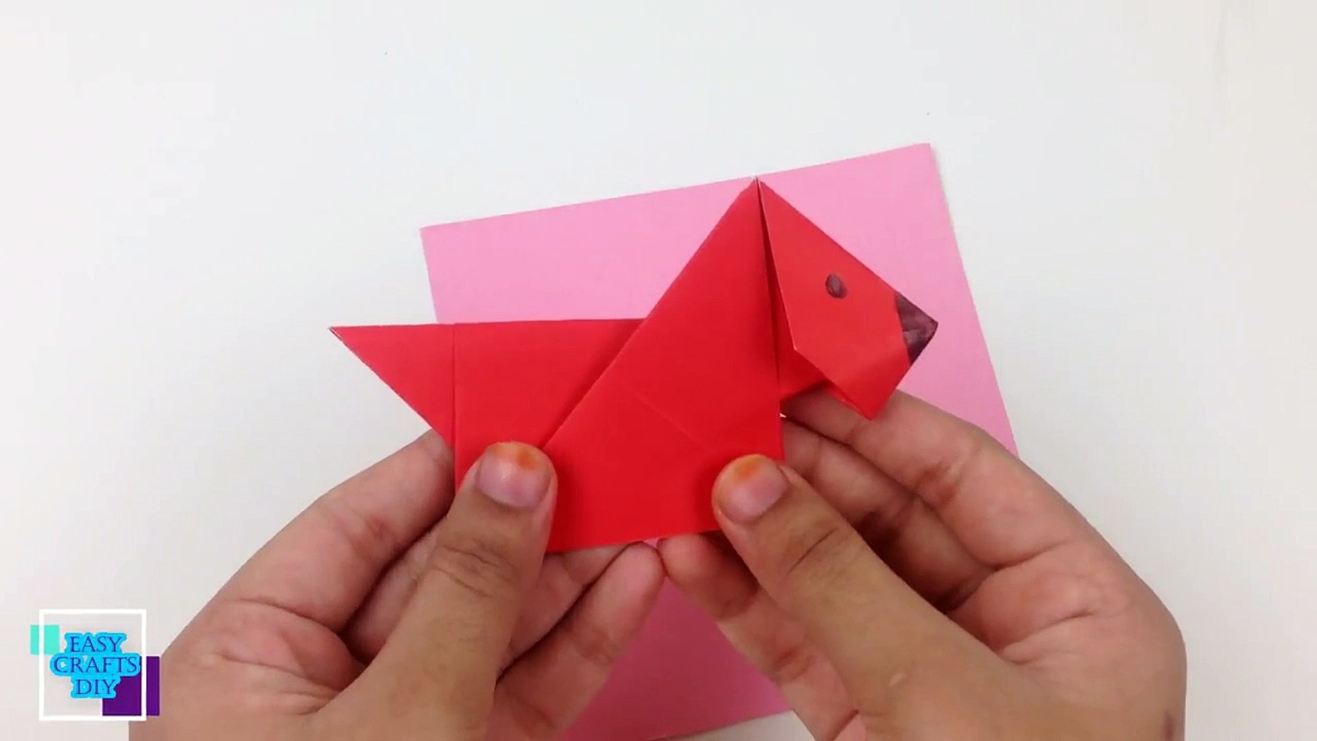 How to make a Paper Dog - Easy Origami for Kids 