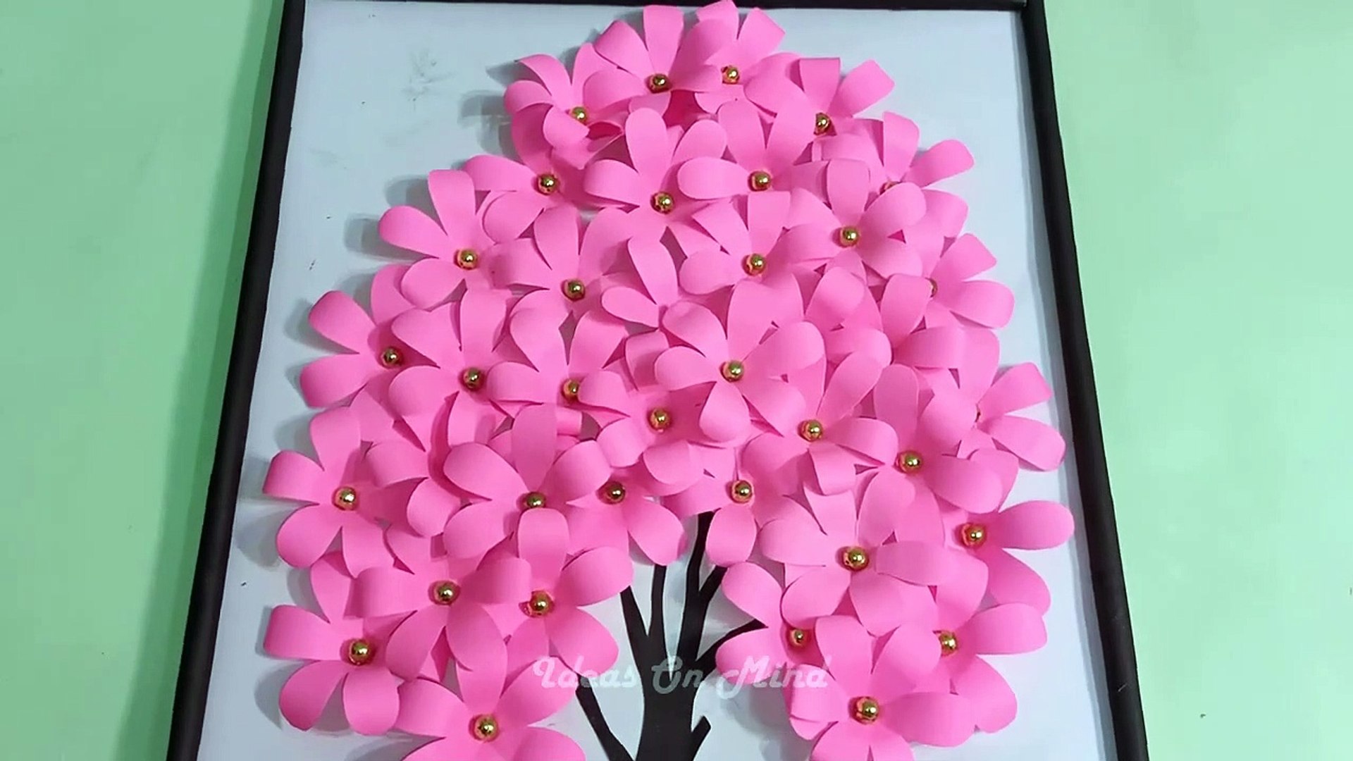 Diy Paper Flowers Wall Art | Homemade Origami Flower Wall Hanging ...