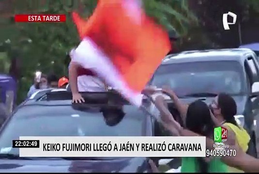 Keiko Fujimori llegó a Cajamarca para el primer debate presidencial contra Pedro Castillo