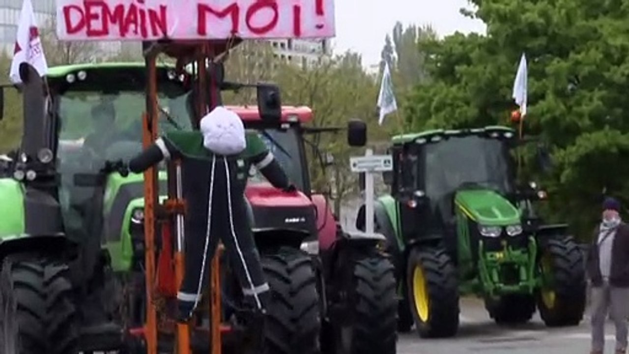 'Grüner ist teurer!' - Landwirte protestieren vor Europaparlament
