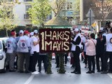 HAK-İŞ, Taksim Cumhuriyet Anıtı'na çelenk bıraktı