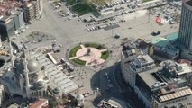 1 Mayıs'ta Taksim Meydanı drone ile görüntülendi
