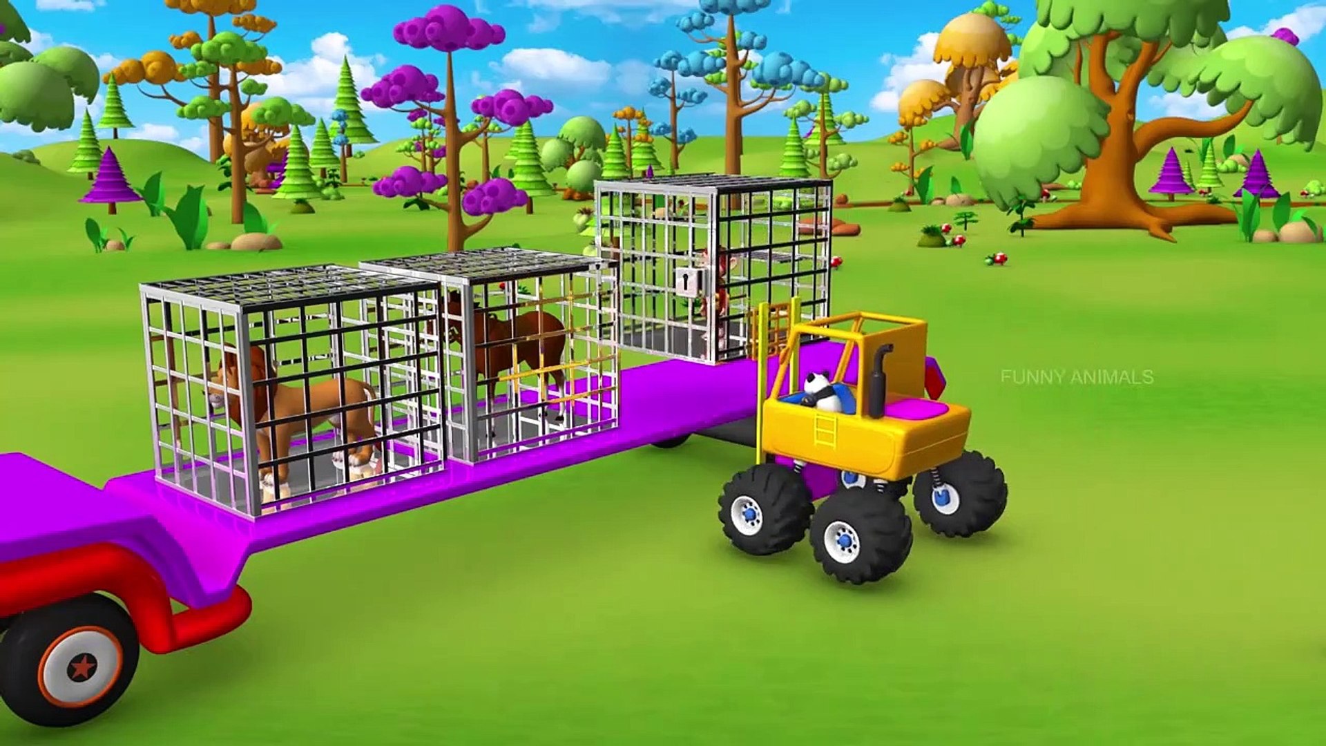 ⁣Animal Toy Cars Race | Funny Animals Videos | Animals Cartoons | Animals Racing Videos