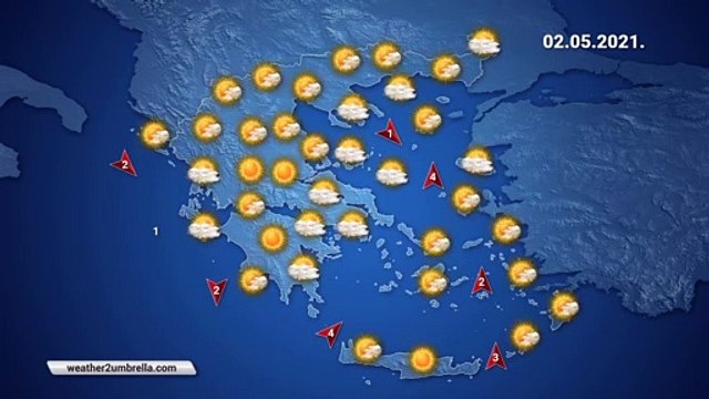 Η πρόγνωση του καιρού για την Κυριακή του Πάσχα 02-05-2021