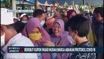Berebut Kupon Pasar Murah,Warga Abaikan Prokes