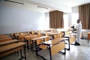 Yarın gerçekleştirilecek ALES sınavı öncesi sınıflar dezenfekte edildi