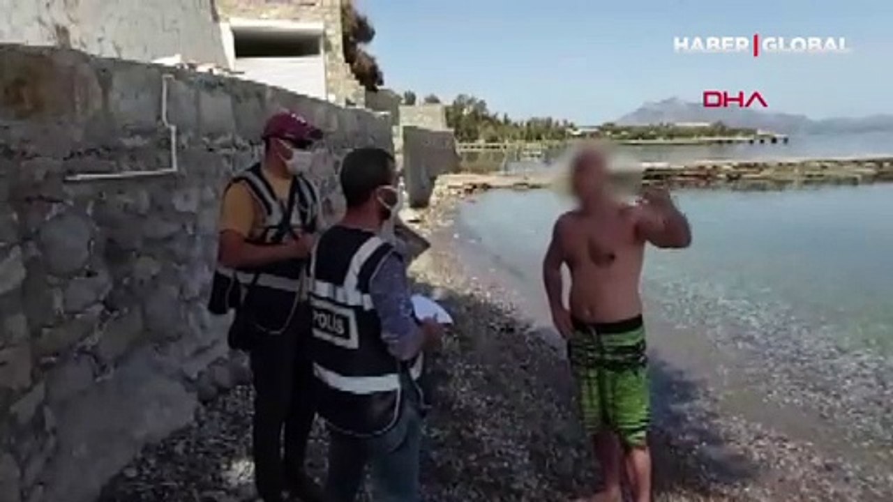 Datça'da denize girerken yakalandı, işlem uygulandı: Denize girenleri görünce ben de yüzdüm, meğer turistlermiş